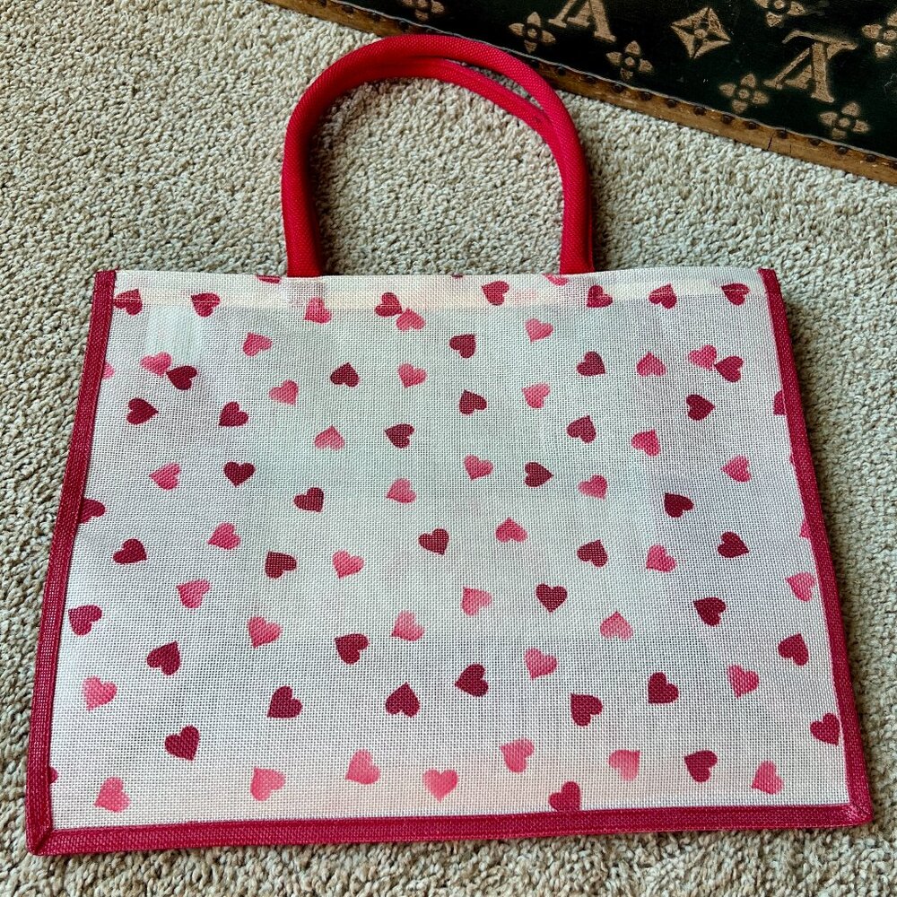Emma Bridgewater Pink Hearts Reusable Tote Bag, NEW